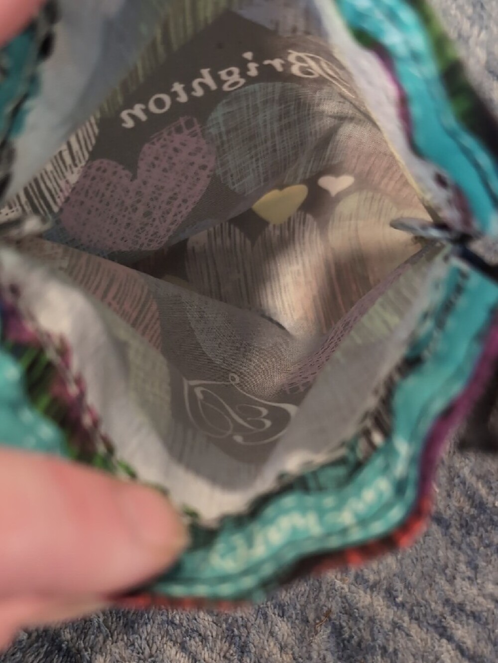 Brighton Black Dust Bag with Multicolor Hearts - Picture 5 of 5